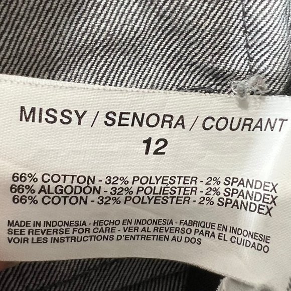 (SOLD)Gloria Vanderbilt Pants sz 12 Gray Trouser Jean Business Casual Stretch - Picture 8 of 9